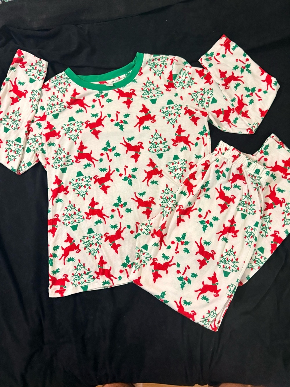 Womens Christmas pajamas by Pat Pat size Large reindeer and Trees